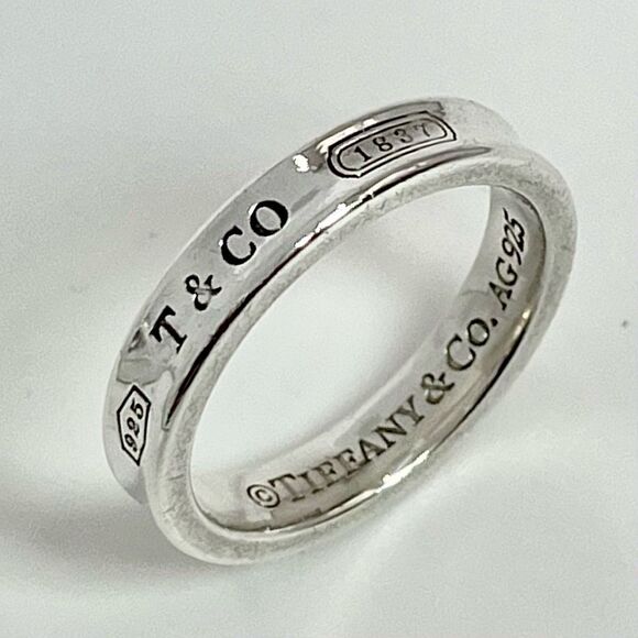 Tiffany & Co 1837 Ring - Narrow - Sz 6.75 - 925 Silver - Picture 13 of 16